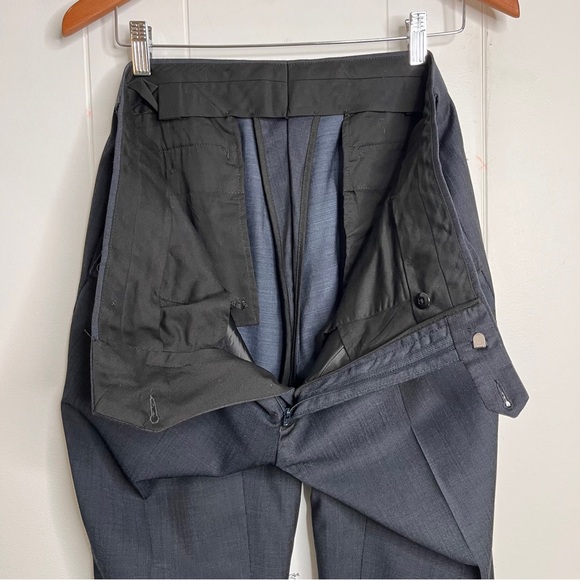 Ralph Lauren 2-Piece Dark Gray/Blue 100% Wool 2 Button 40R 36x32 Flaws - Picture 10 of 12